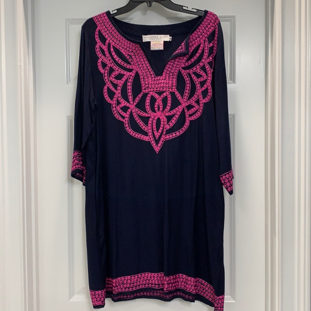 Gretchen Scott Blue/Magenta Dress - Size Medium